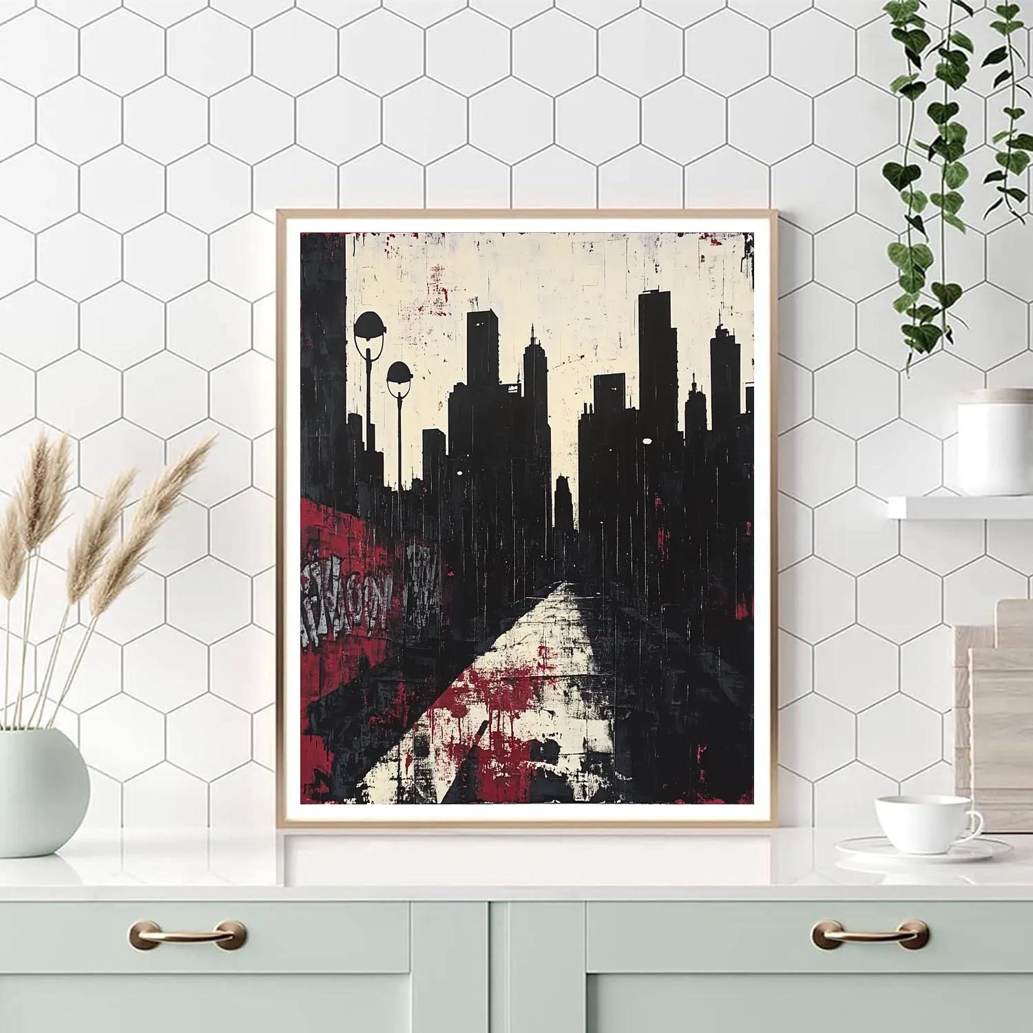 Banksy Inspired Urban Nightmares Number painting