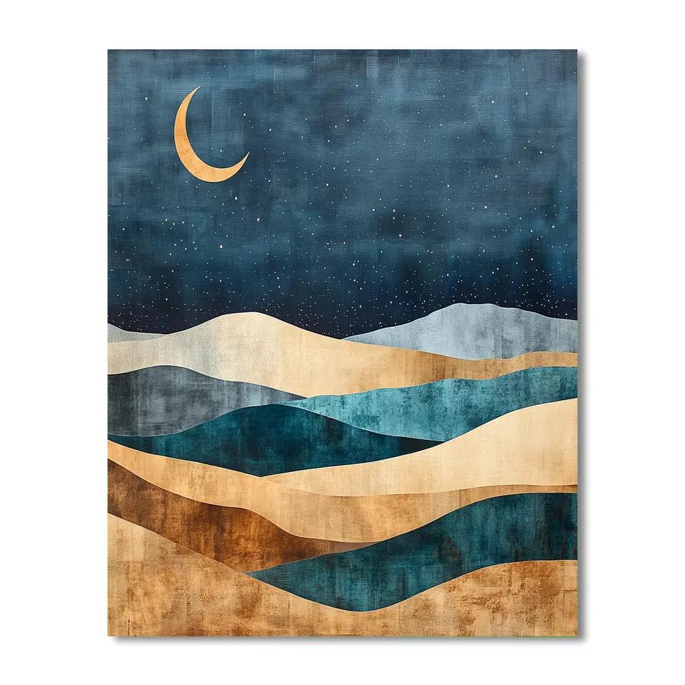 Max Ernst Inspired Lunar Dunes DIY paint by numbers