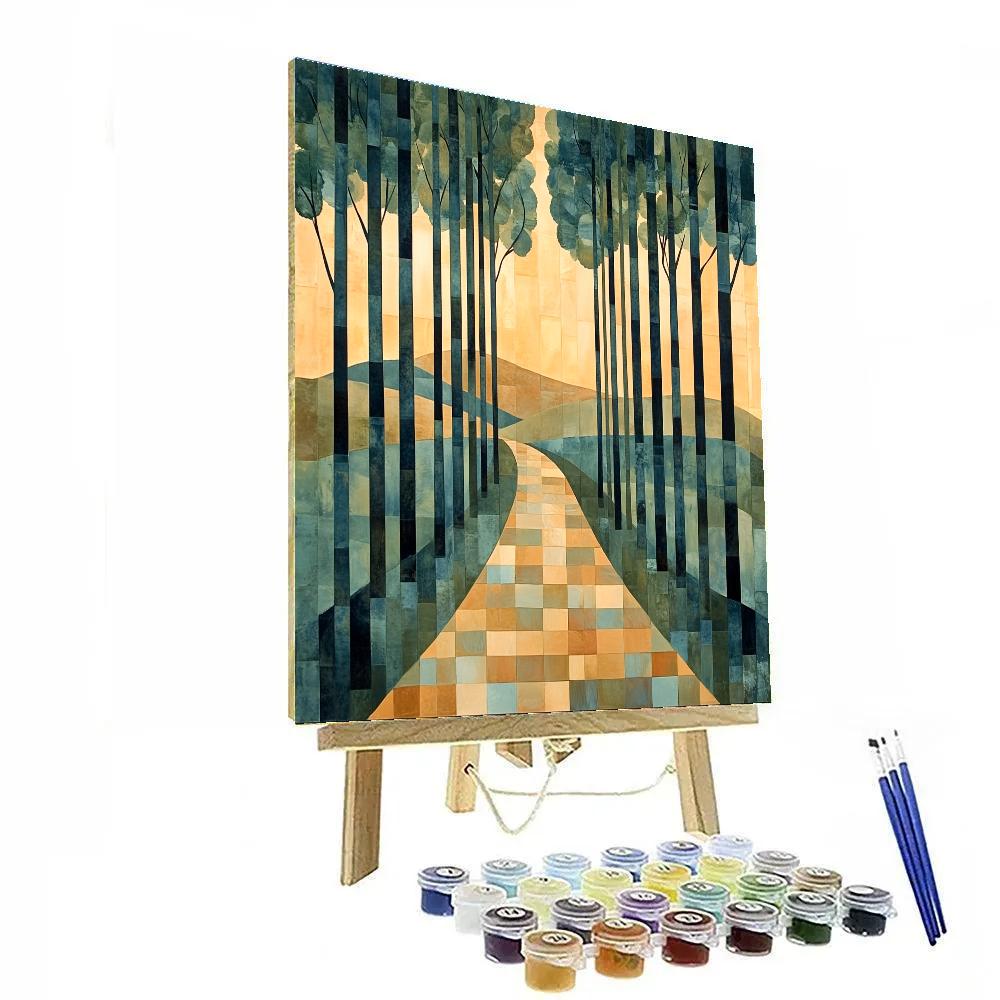 Paul Cézanne Inspired Orchard Of Planes Numbered painting kits