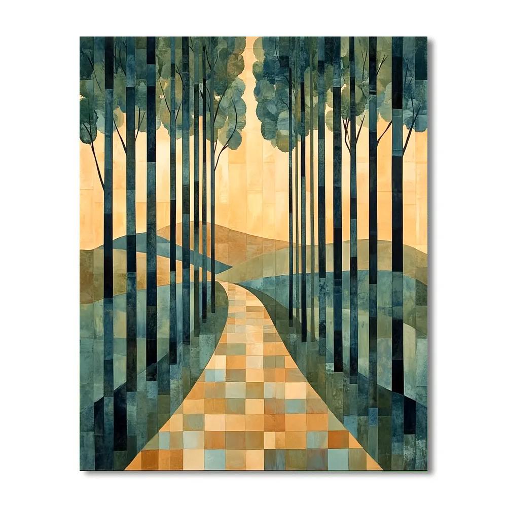 Paul Cézanne Inspired Orchard Of Planes Numbered painting kits