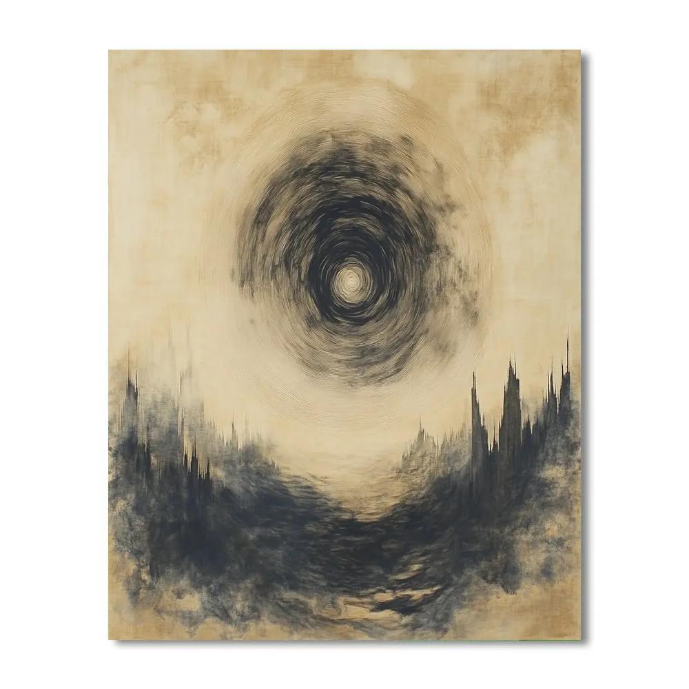Zhao Mengfu Inspired Silken Ink Nebula Numbered painting kits
