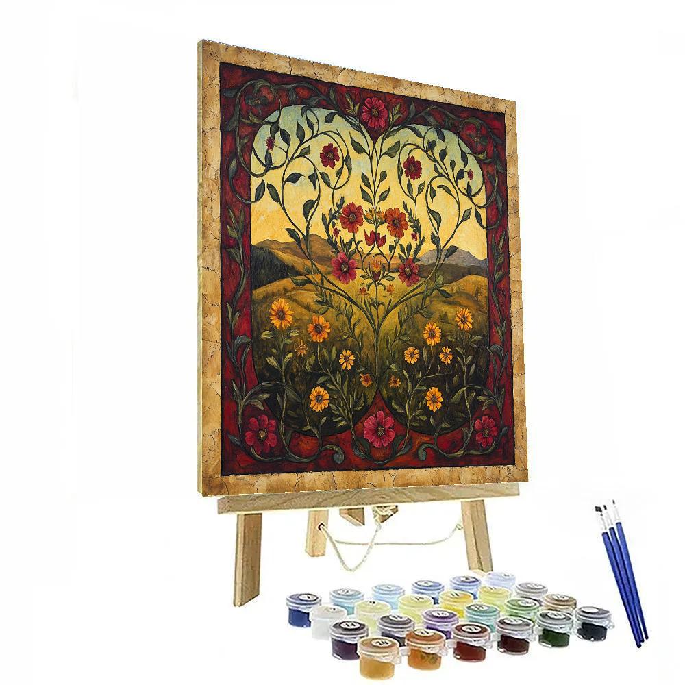 Frida Kahlo Inspired Blooming Heartland Paint by numbers kits