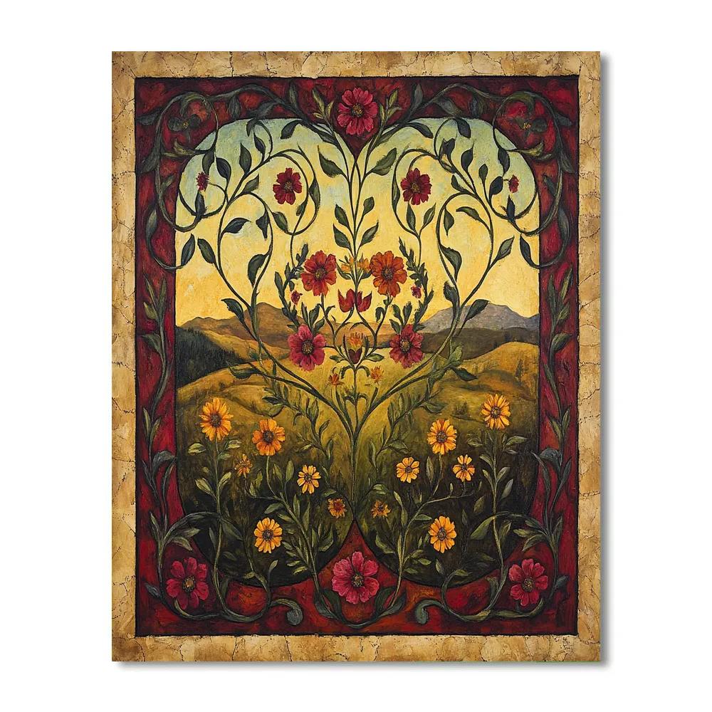 Frida Kahlo Inspired Blooming Heartland Paint by numbers kits