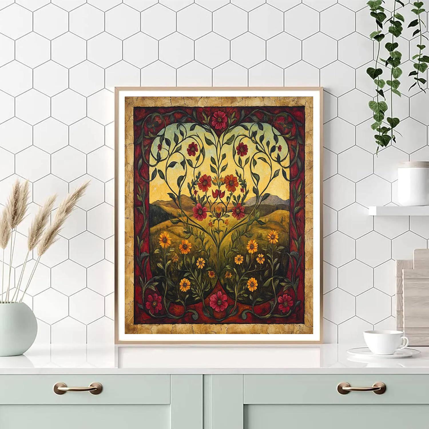 Frida Kahlo Inspired Blooming Heartland Paint by numbers kits