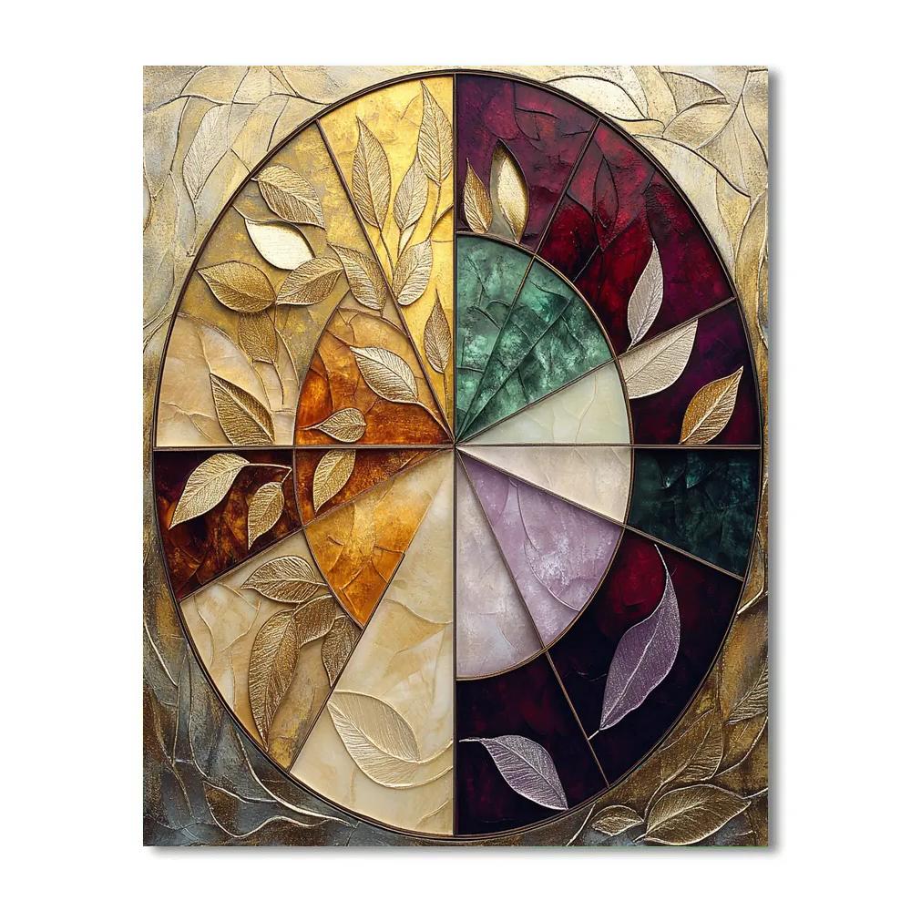 Gustav Klimt Inspired Eternal Mosaic Of Seasons Paint by numbers art