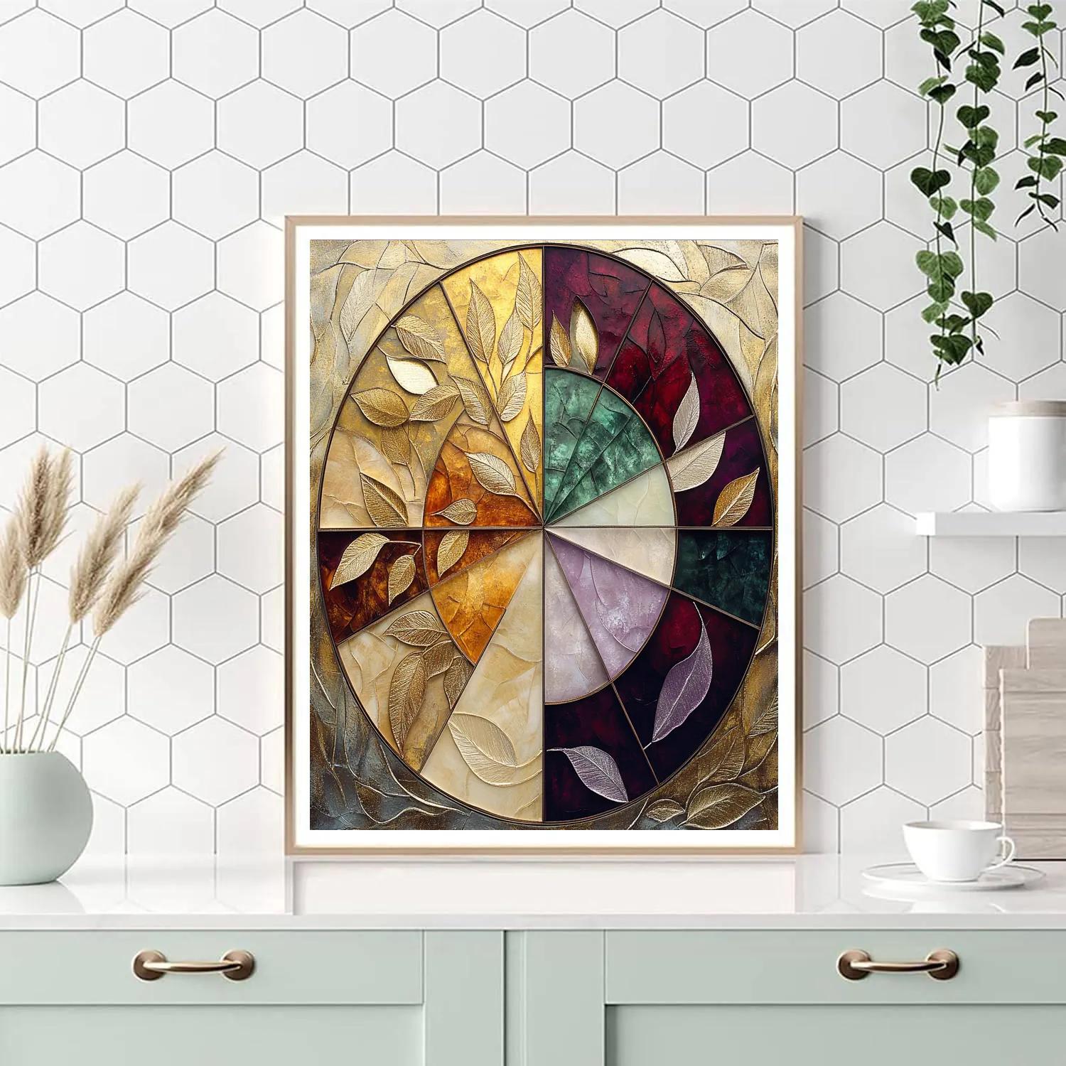 Gustav Klimt Inspired Eternal Mosaic Of Seasons Paint by numbers art