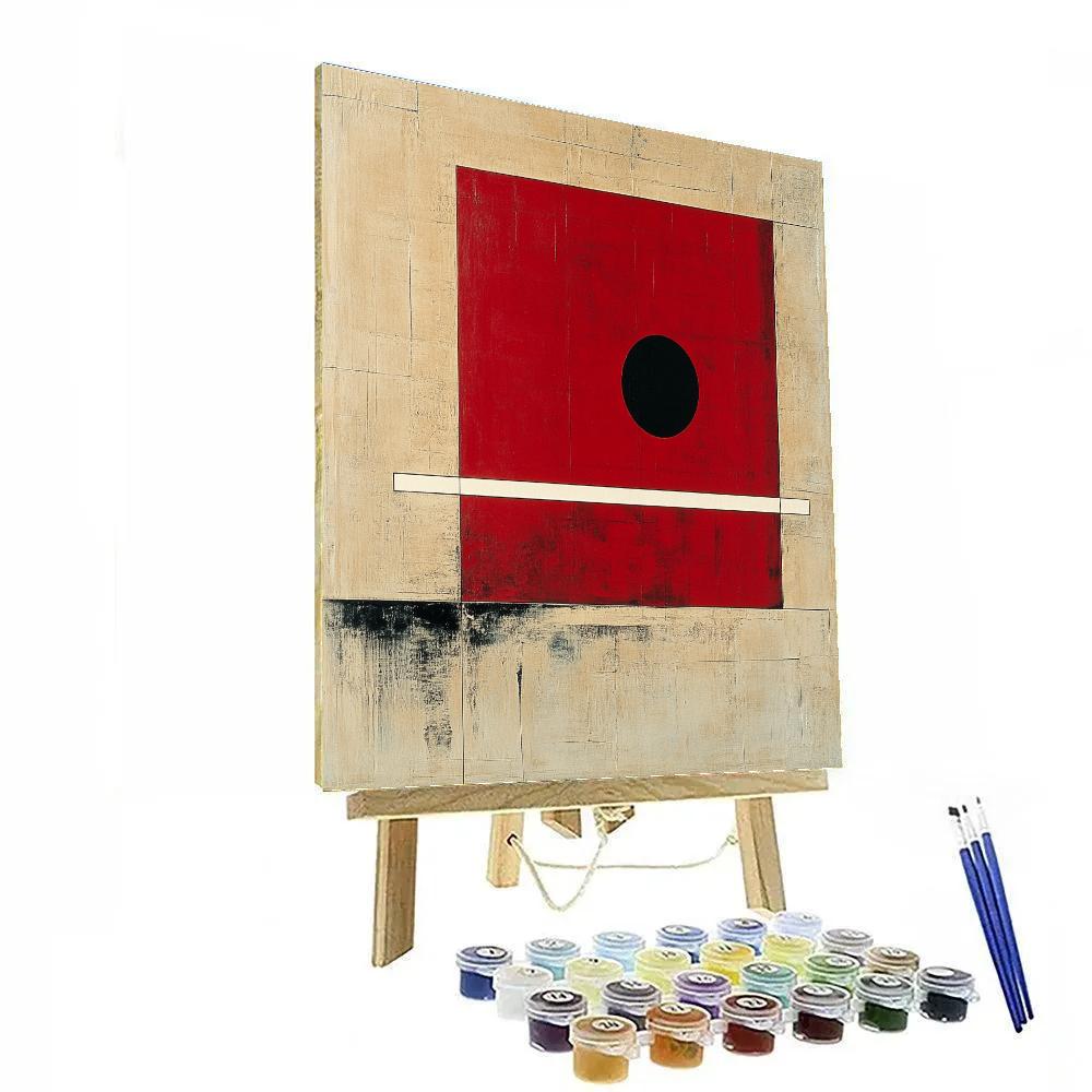Kazimir Malevich Inspired Red Equilibrium paint by numbers