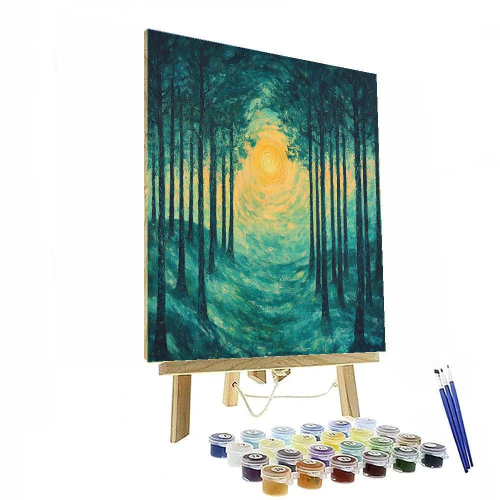 Edvard Munch Inspired Enchanted Pine Expanse Paint by numbers kits