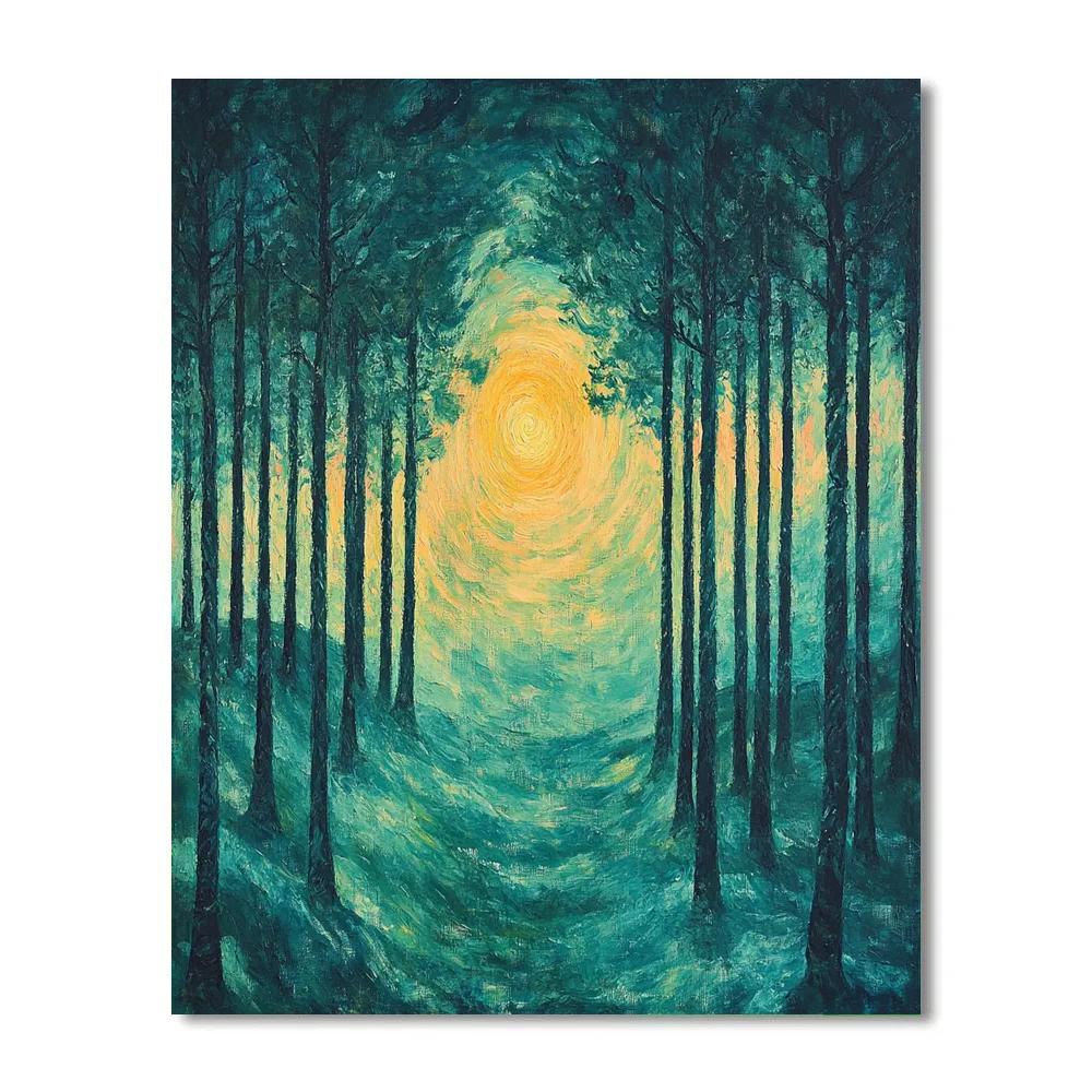 Edvard Munch Inspired Enchanted Pine Expanse Paint by numbers kits