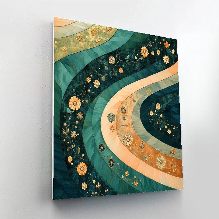 Gustav Klimt Inspired Emerald River Of Dreams DIY paint by numbers