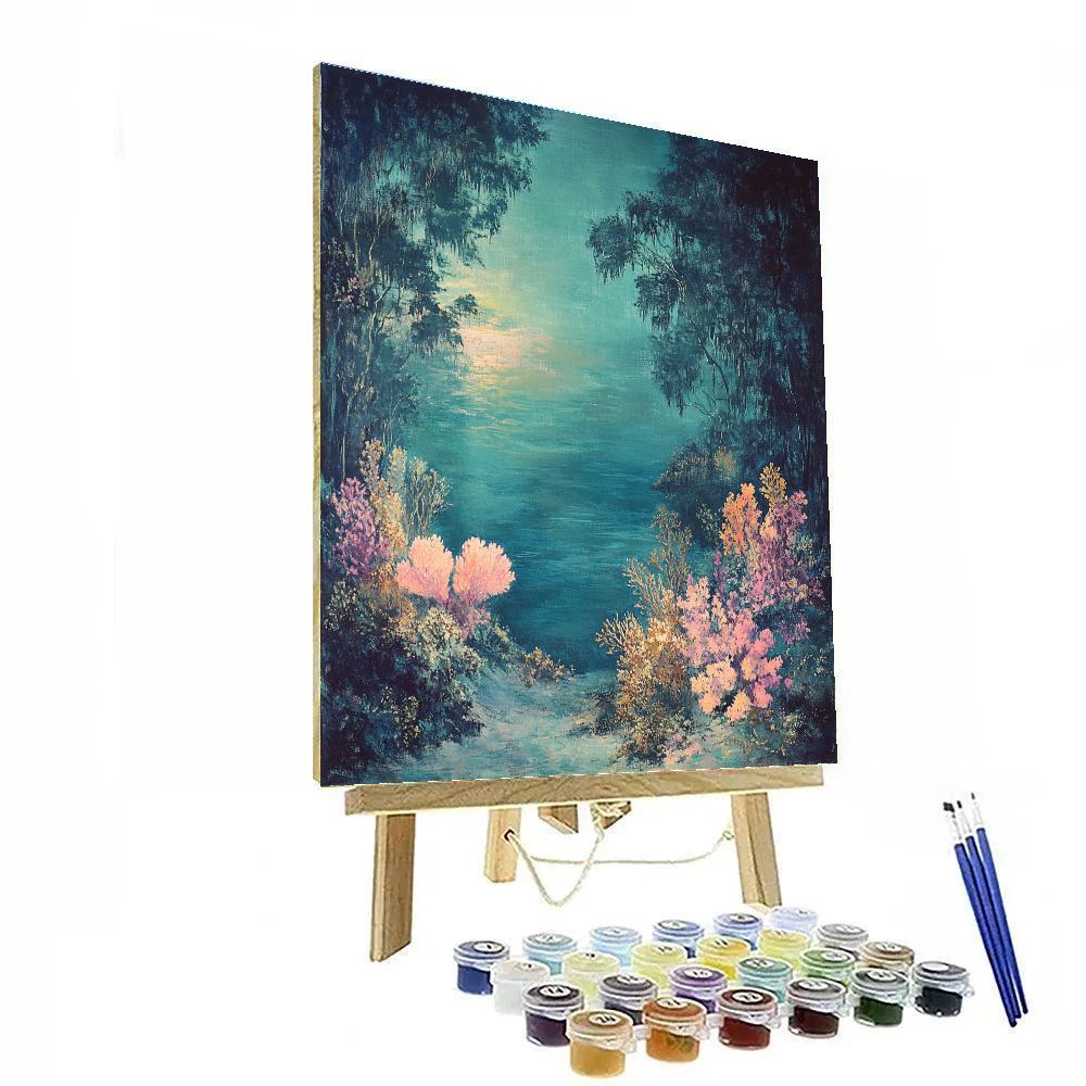 Edgar Degas Inspired Cosmic Coral Garden Paint by numbers kits