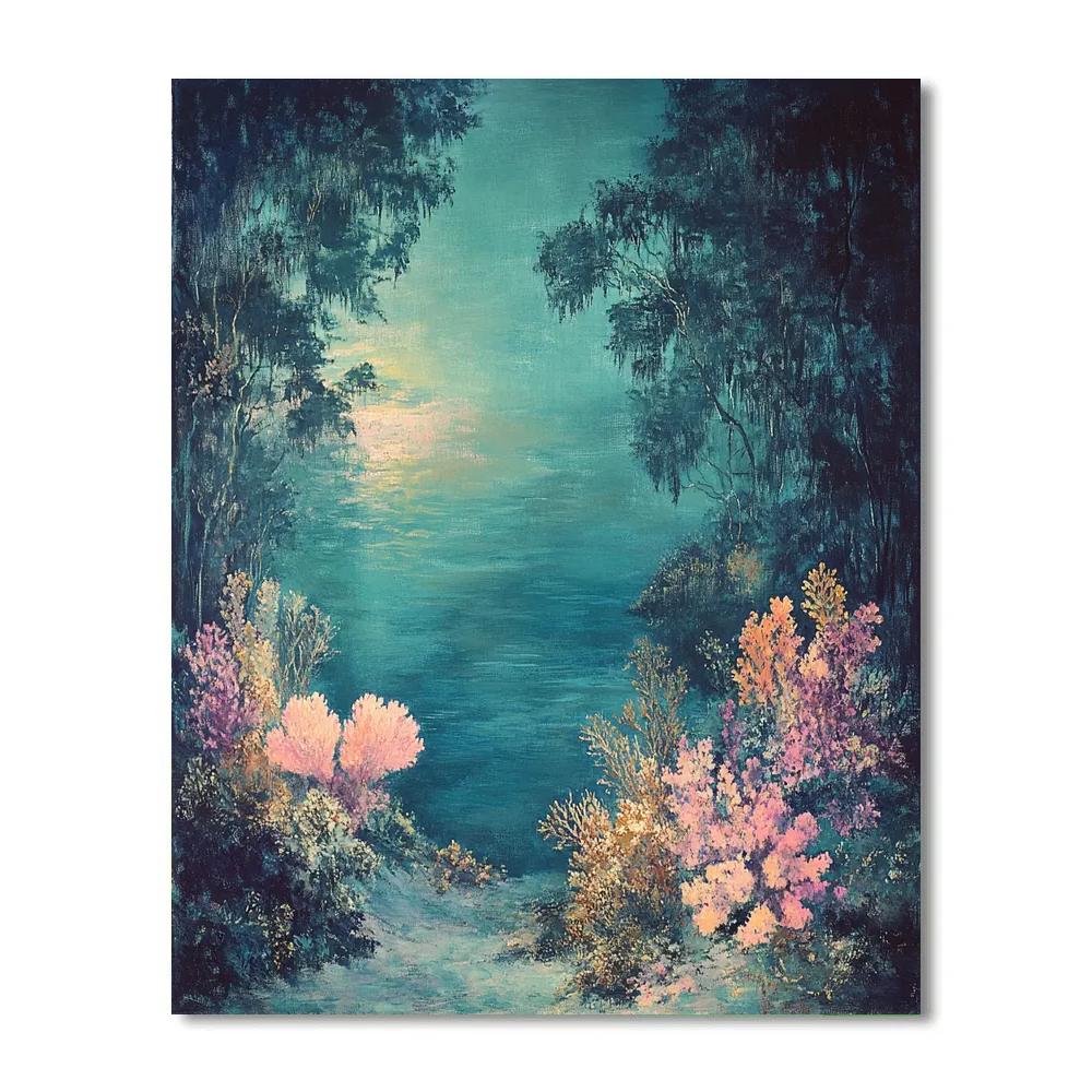 Edgar Degas Inspired Cosmic Coral Garden Paint by numbers kits