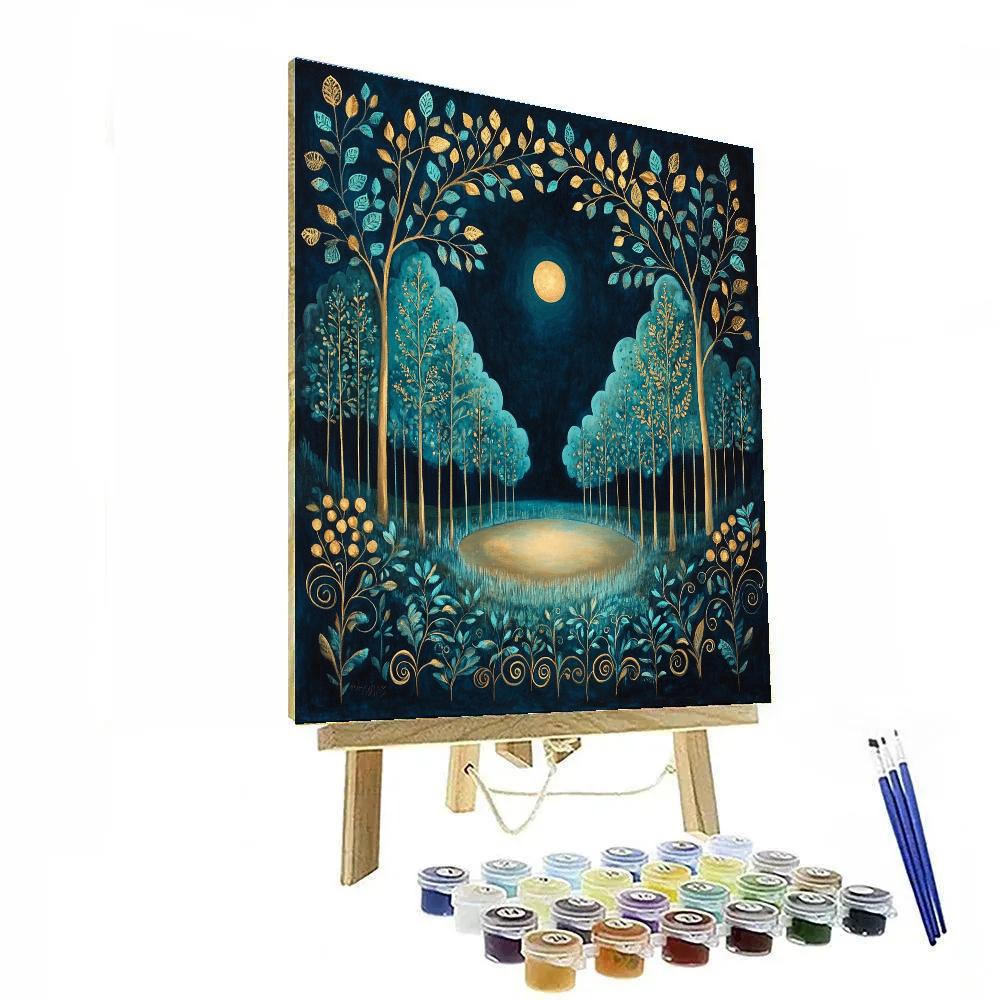 Frida Kahlo Inspired Lunar Orchard Number painting