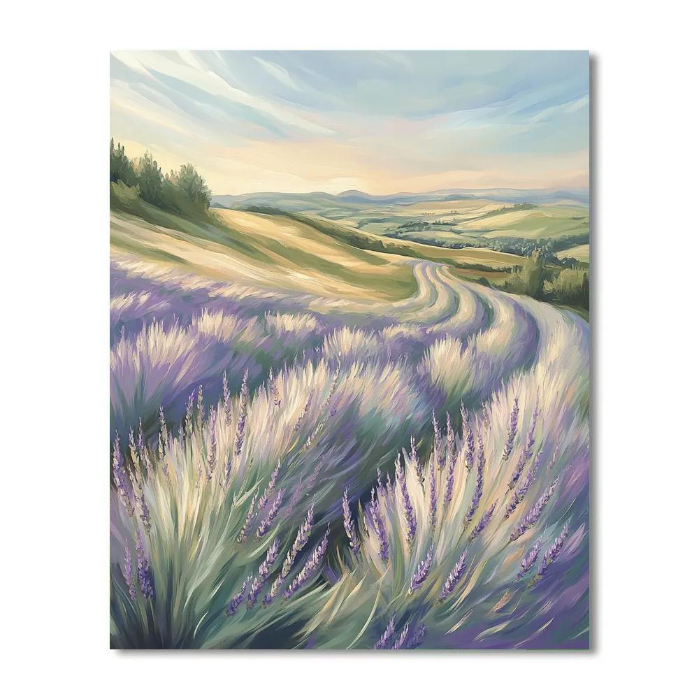 Edgar Degas Inspired Gentle Breeze Over Lavender Fields Painting by numbers kit
