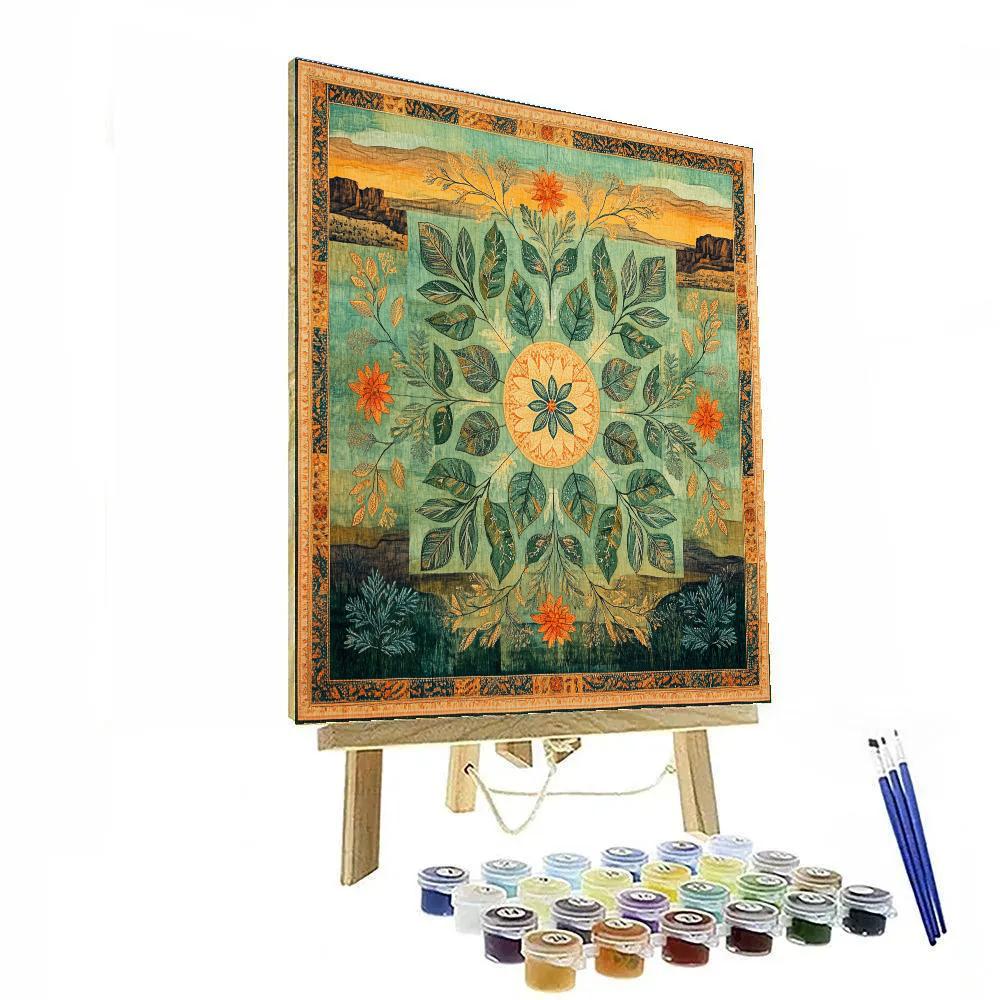 Frida Kahlo Inspired Verdant Memory Map Paint by numbers art