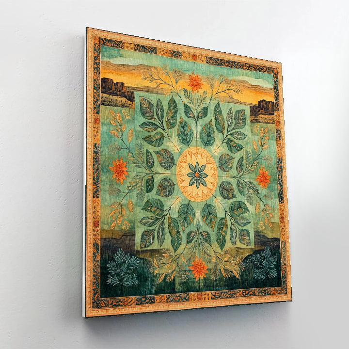 Frida Kahlo Inspired Verdant Memory Map Paint by numbers art