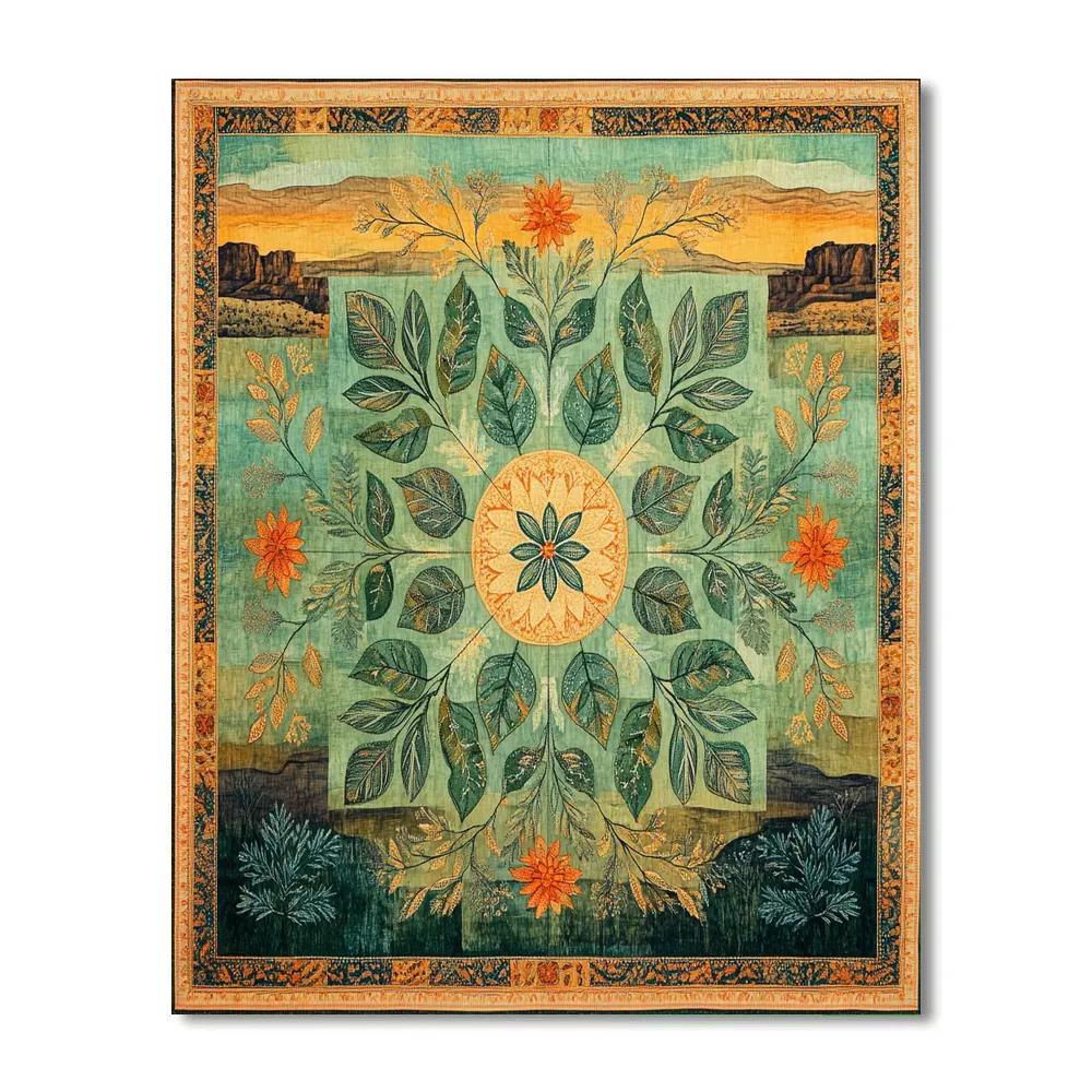 Frida Kahlo Inspired Verdant Memory Map Paint by numbers art