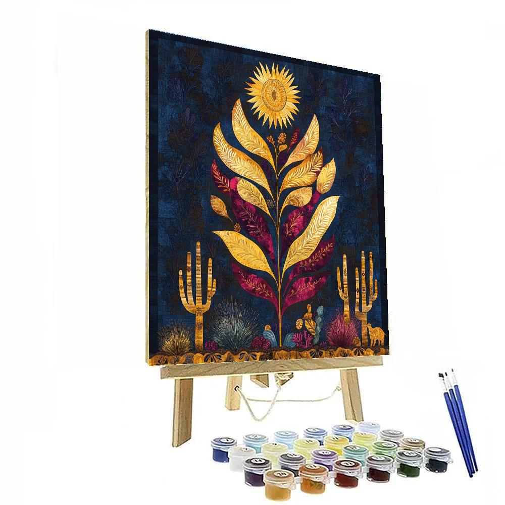 Frida Kahlo Inspired Phoenix Garden paint by number