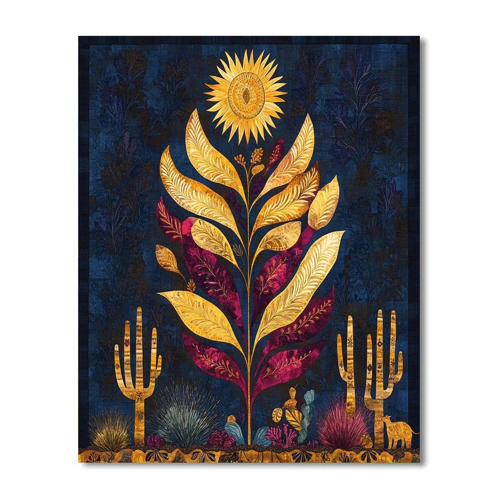 Frida Kahlo Inspired Phoenix Garden paint by number