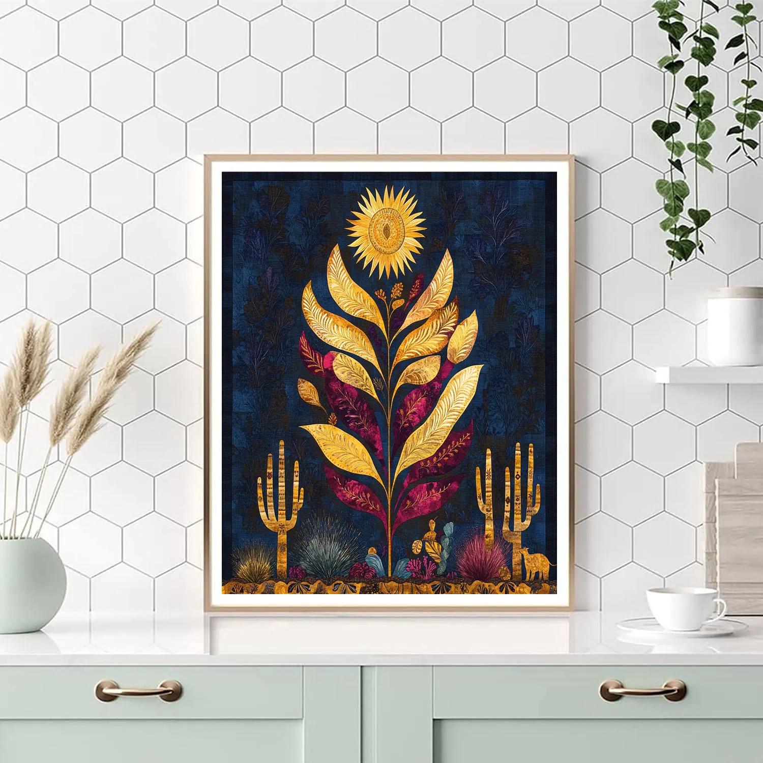 Frida Kahlo Inspired Phoenix Garden paint by number