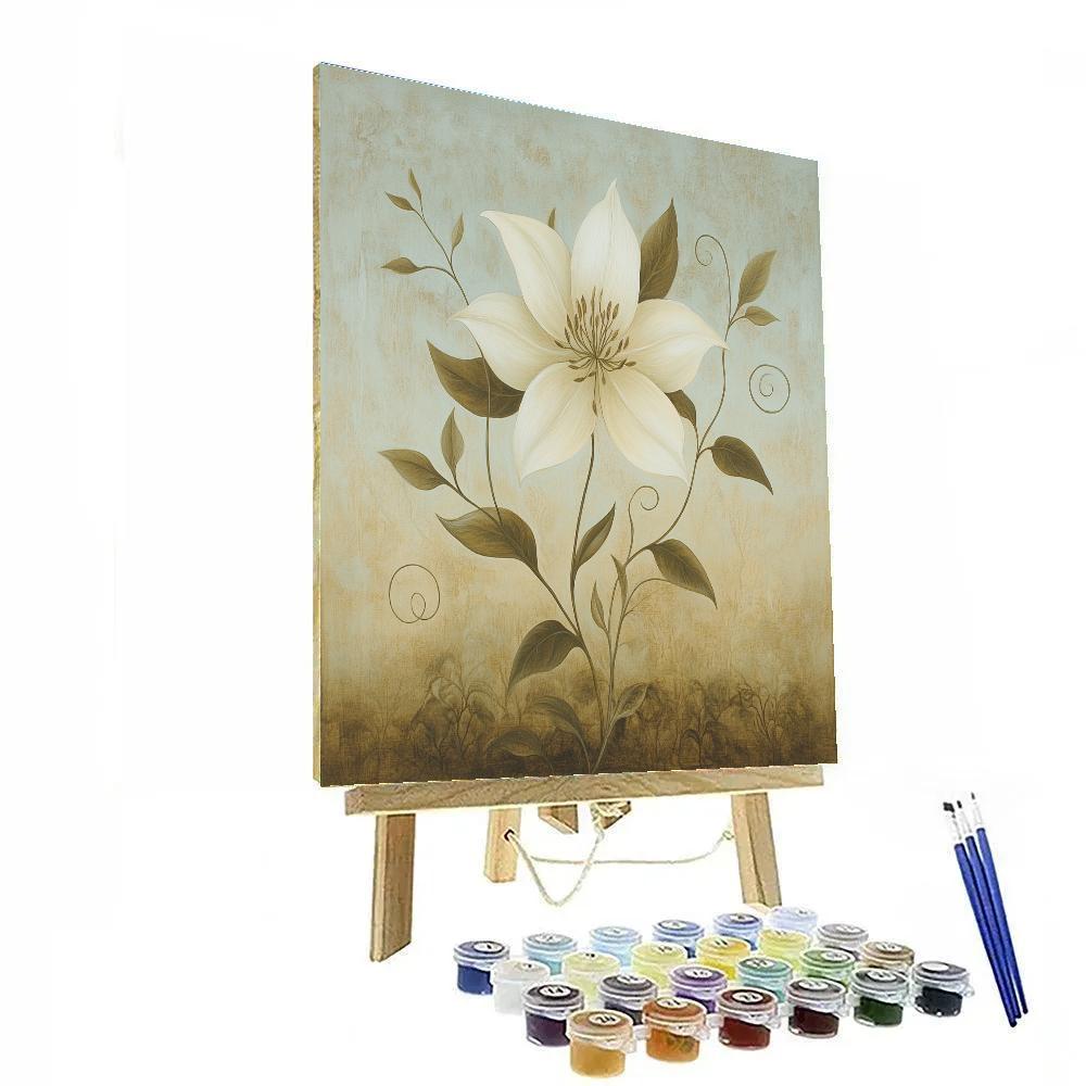 Leonardo Da Vinci Inspired Celestial Botany painting number kit