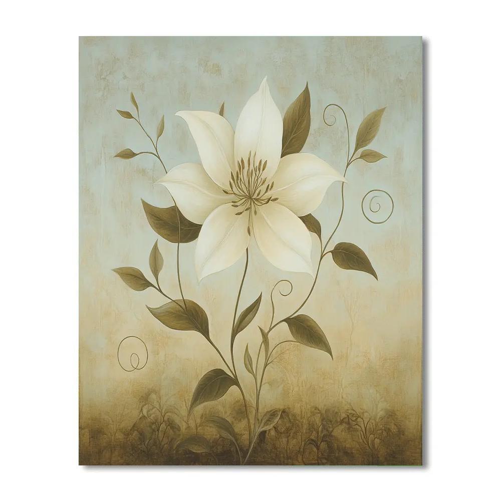 Leonardo Da Vinci Inspired Celestial Botany painting number kit