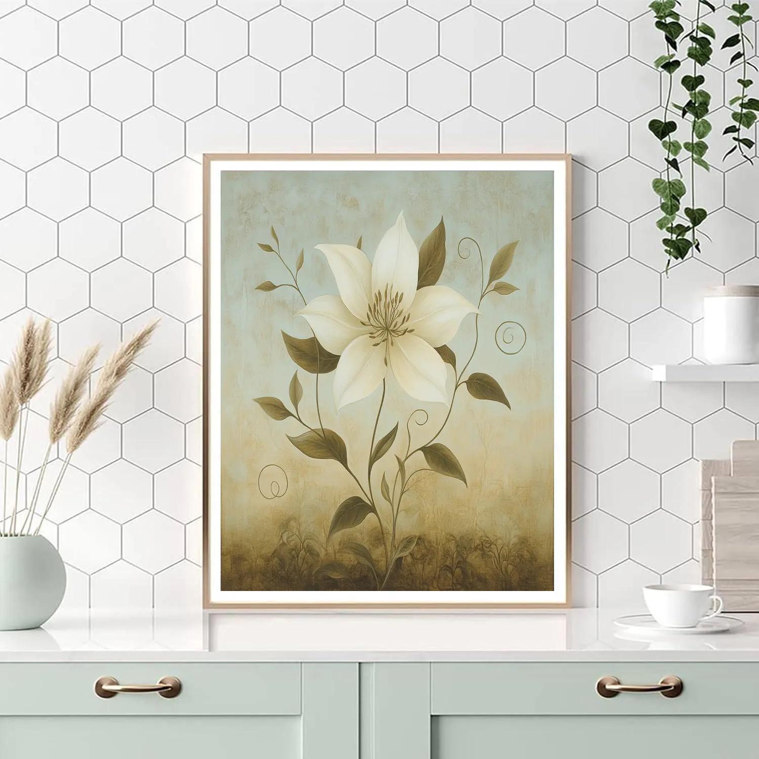 Leonardo Da Vinci Inspired Celestial Botany painting number kit