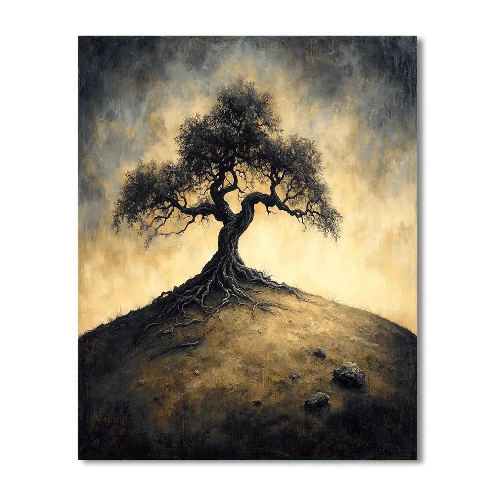 Francisco Goya Inspired Withered Sentinel Hill Number painting