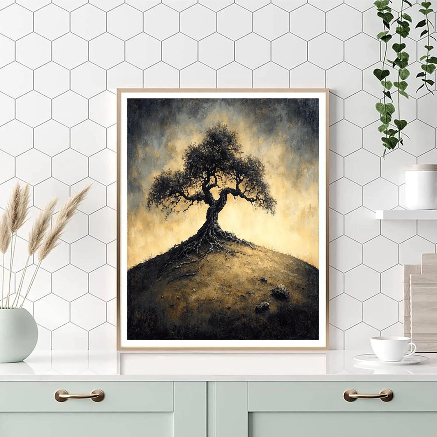 Francisco Goya Inspired Withered Sentinel Hill Number painting