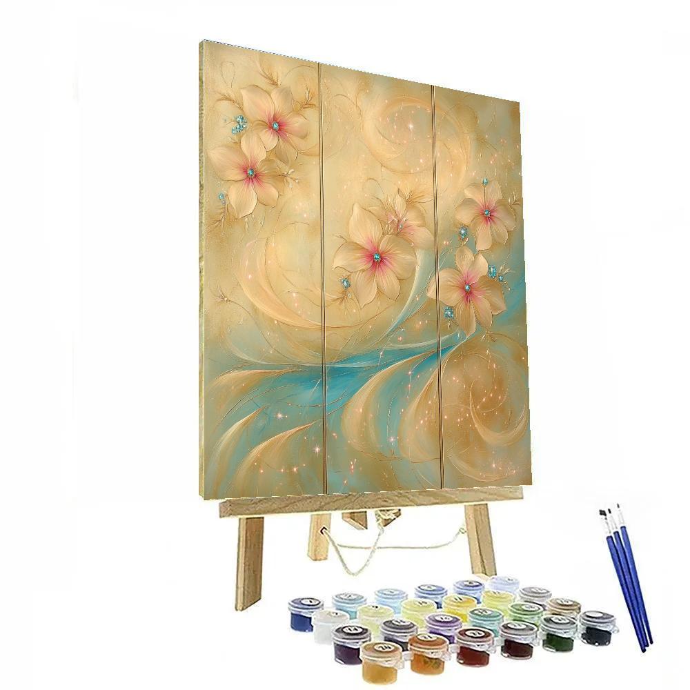 Alphonse Mucha Inspired Aurora Orchids DIY paint by numbers