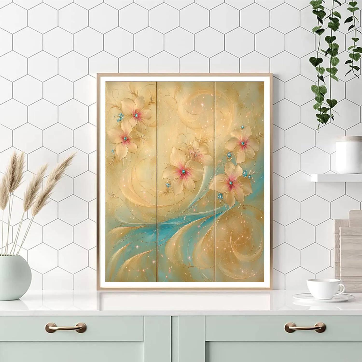 Alphonse Mucha Inspired Aurora Orchids DIY paint by numbers