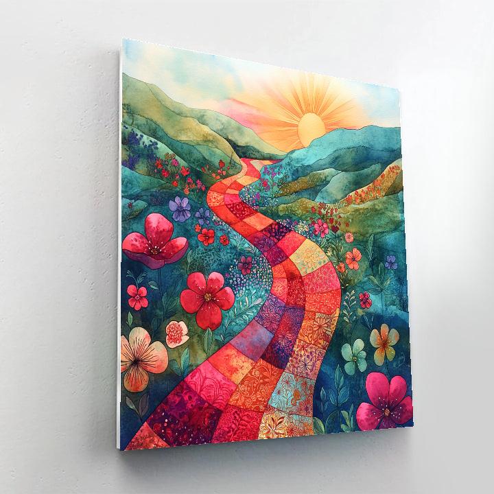 Frida Kahlo Inspired River Of Petals Paint by numbers art