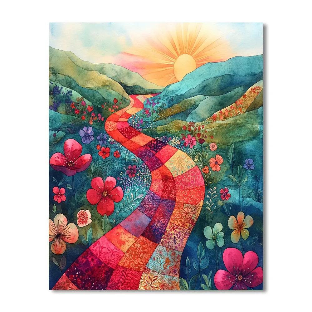 Frida Kahlo Inspired River Of Petals Paint by numbers art