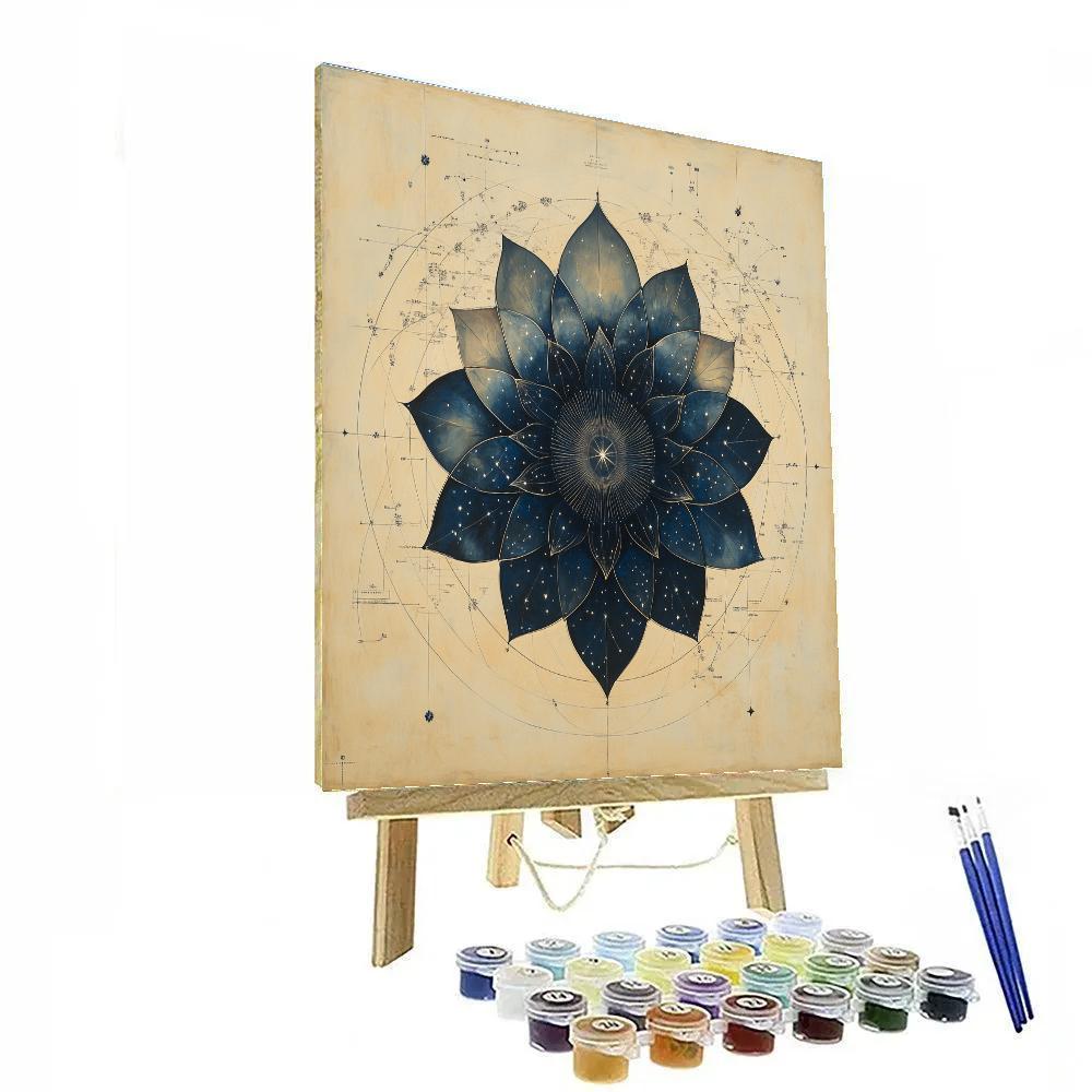 Leonardo Da Vinci Inspired Harmonic Constellation Garden Paint by numbers art