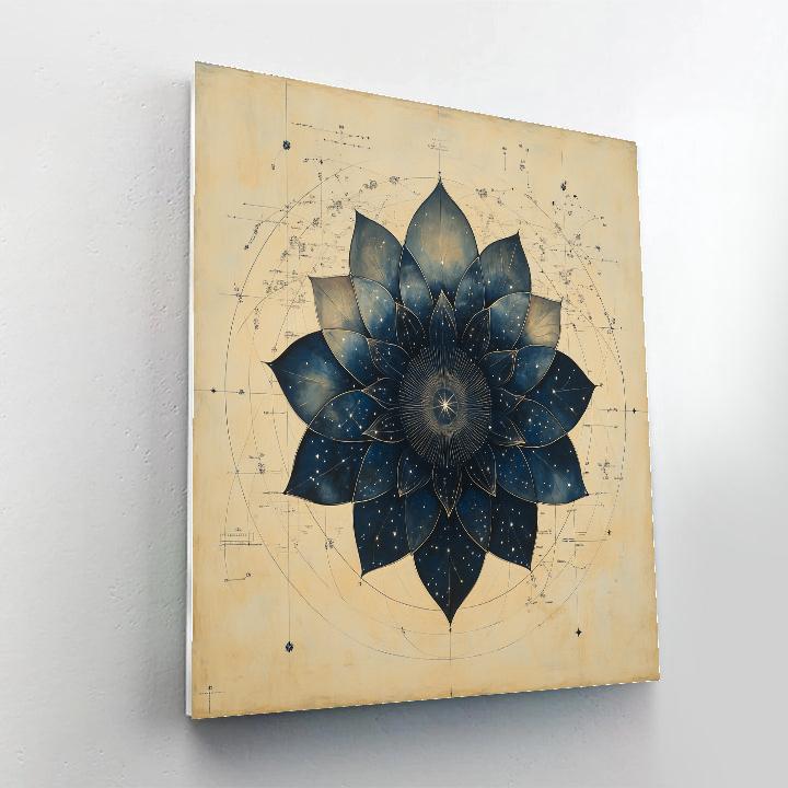 Leonardo Da Vinci Inspired Harmonic Constellation Garden Paint by numbers art