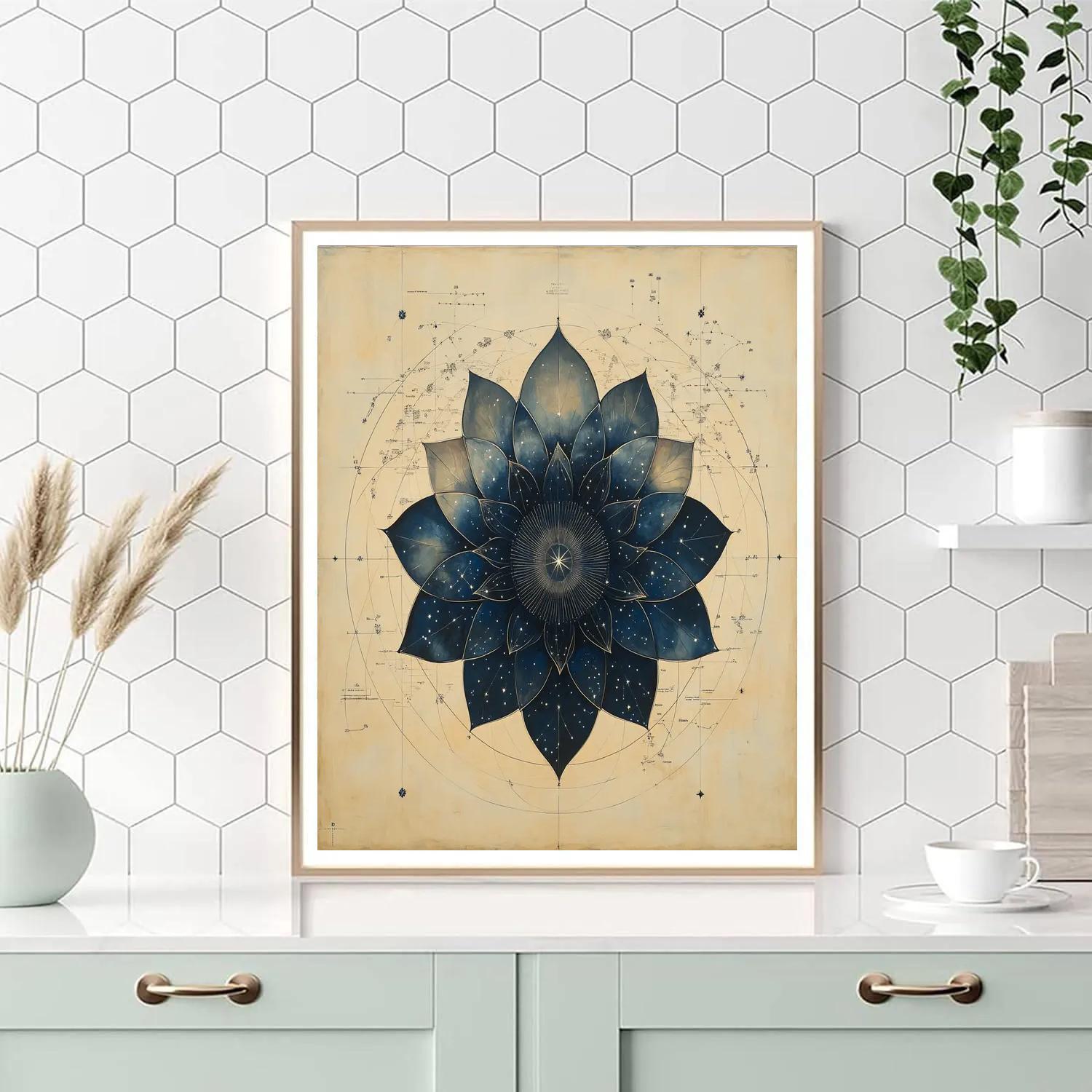 Leonardo Da Vinci Inspired Harmonic Constellation Garden Paint by numbers art