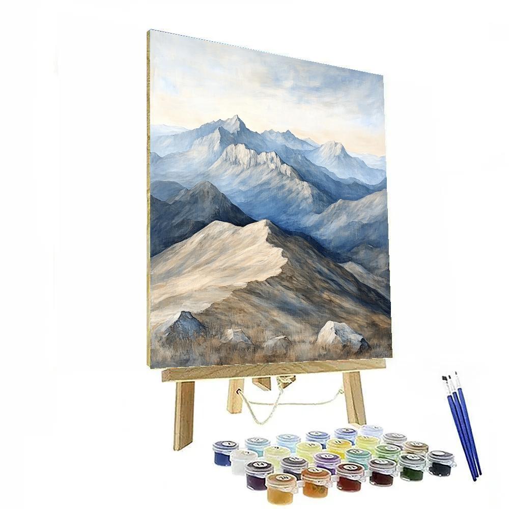 Leonardo Da Vinci Inspired Mountain Nebula Painting by numbers kit