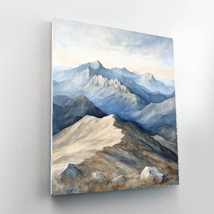 Leonardo Da Vinci Inspired Mountain Nebula Painting by numbers kit