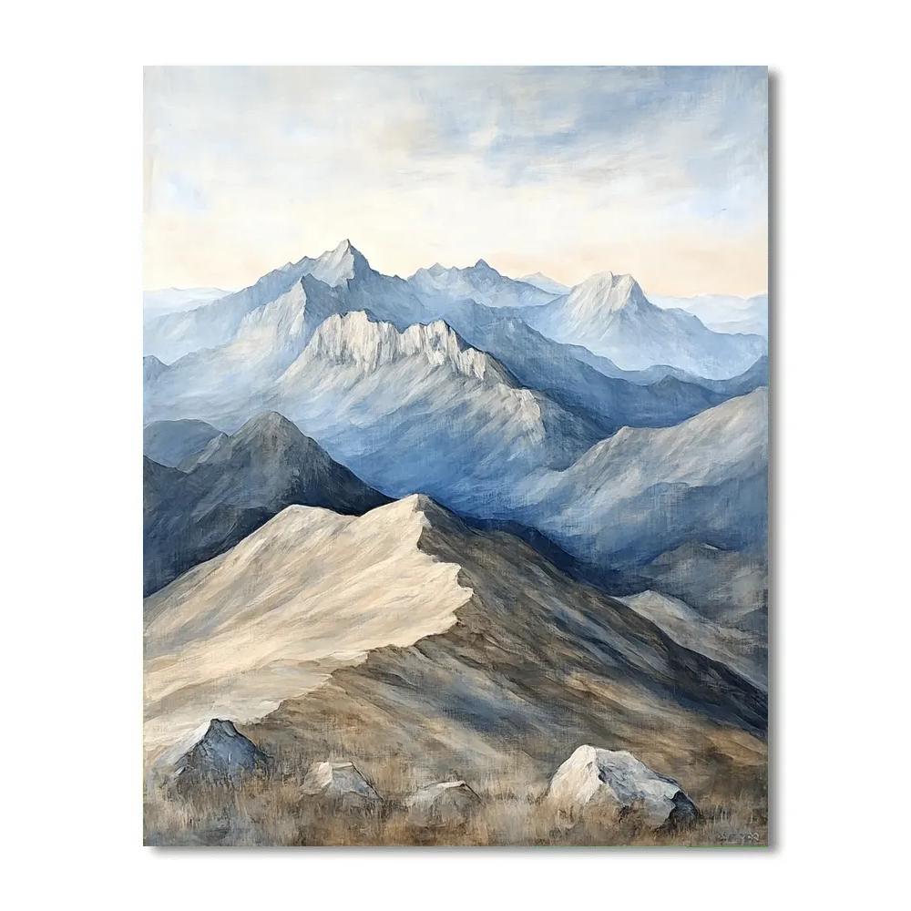 Leonardo Da Vinci Inspired Mountain Nebula Painting by numbers kit