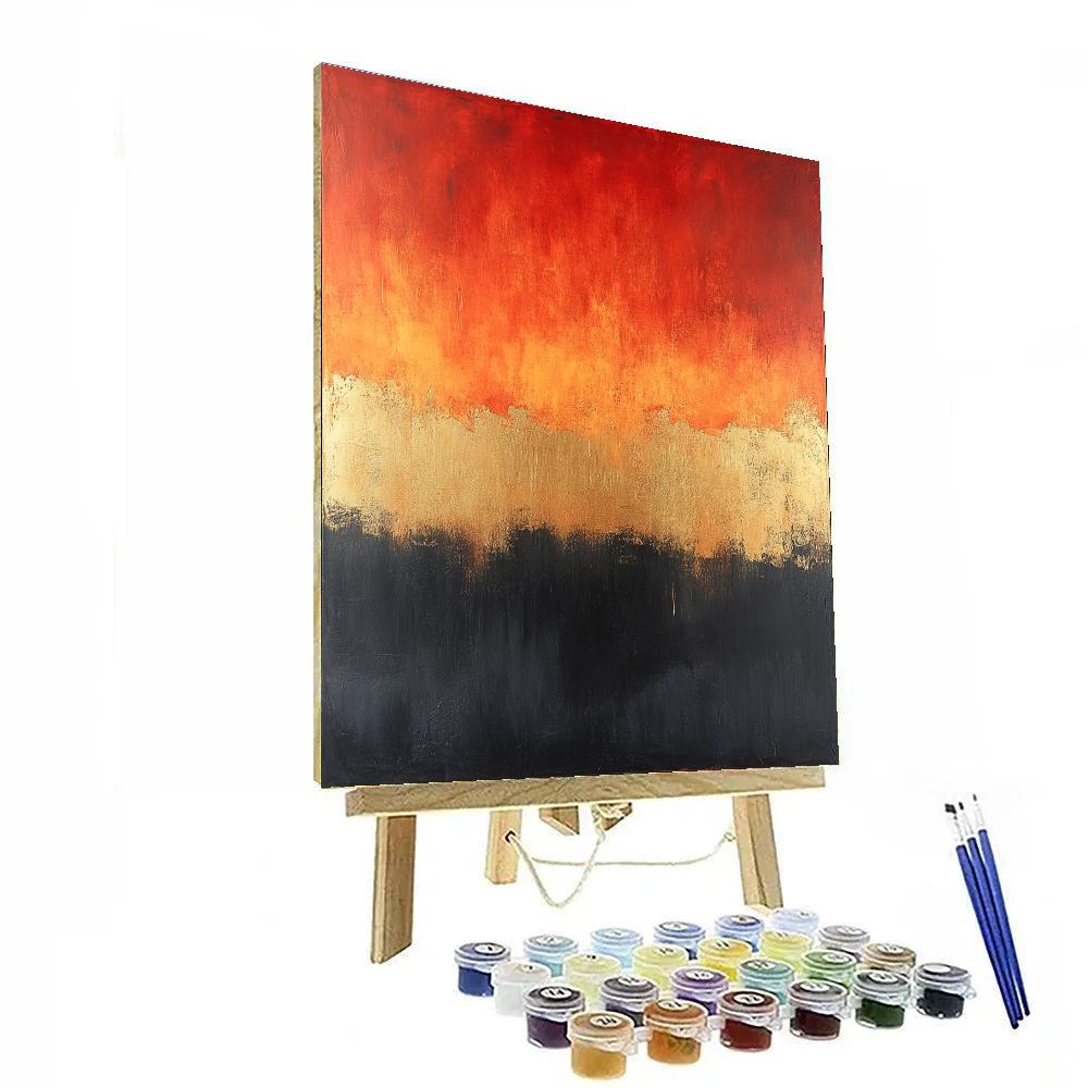 Mark Rothko Inspired Volcanic Solace DIY paint by numbers