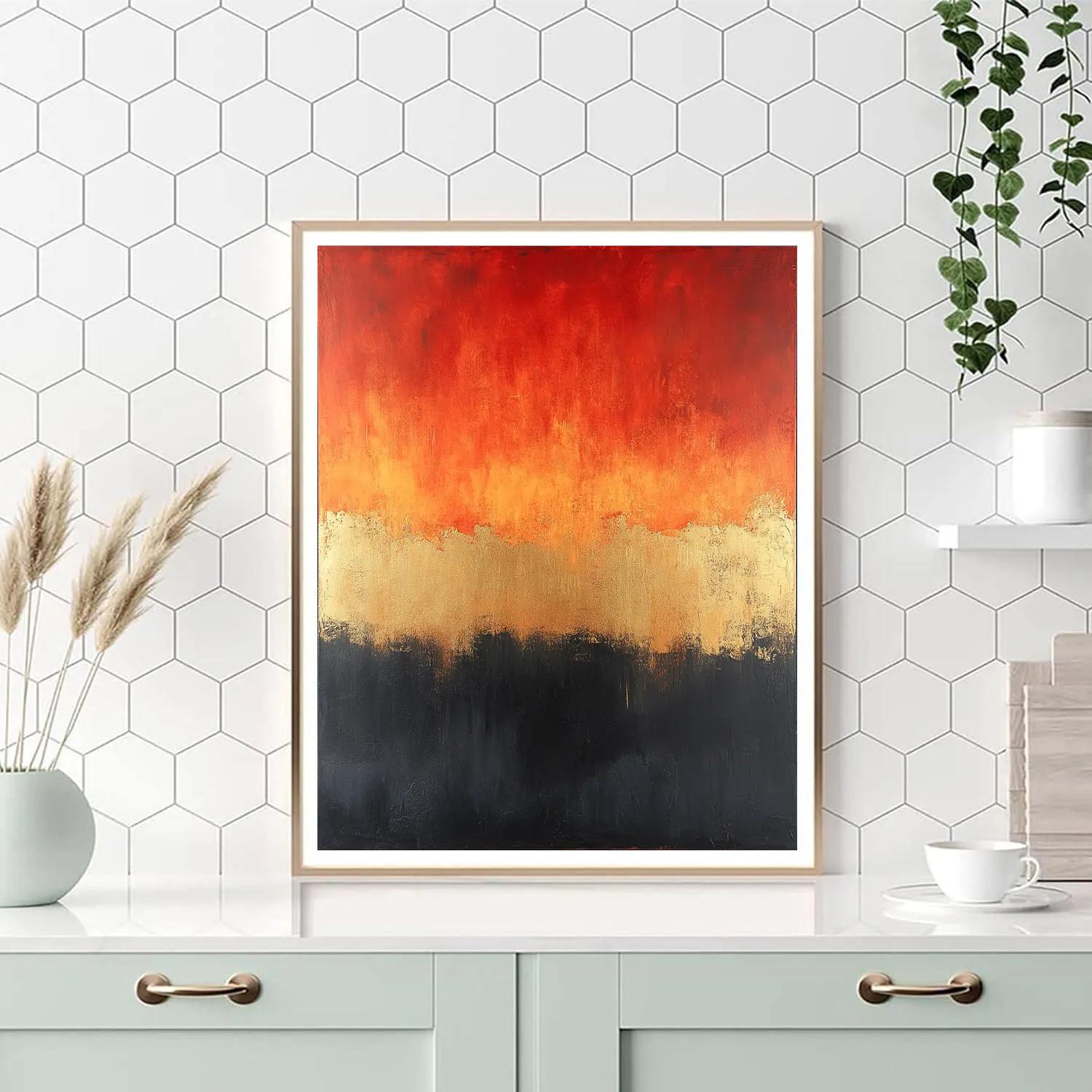 Mark Rothko Inspired Volcanic Solace DIY paint by numbers