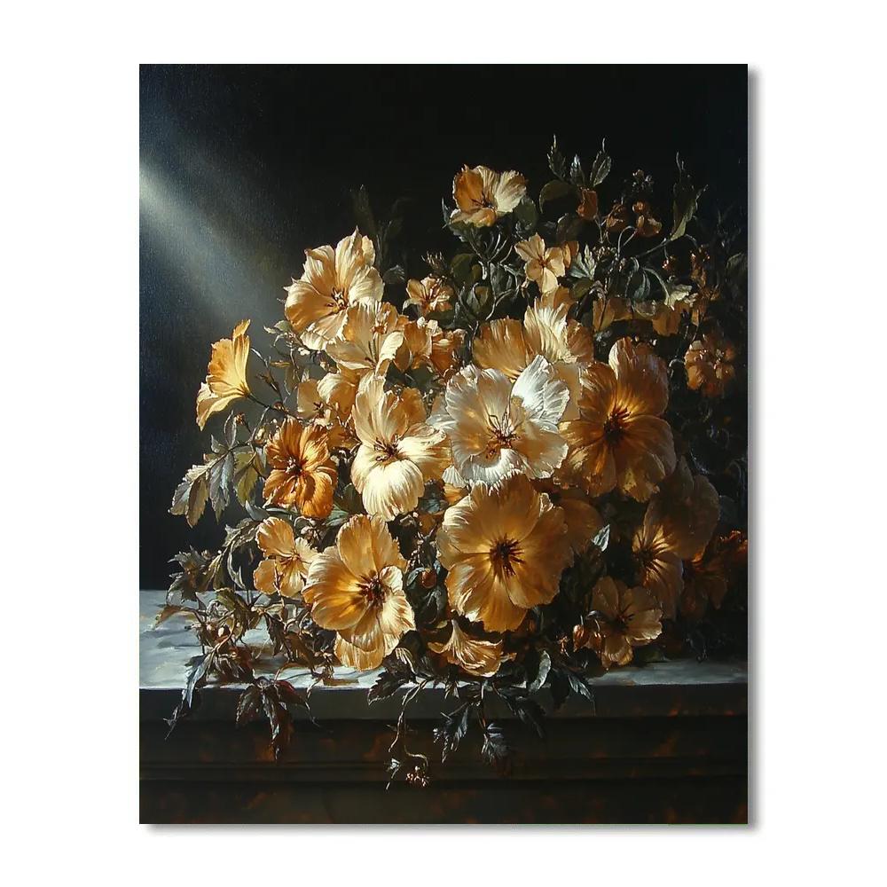 Caravaggio Inspired Withering Autumn Bouquet painting number kit