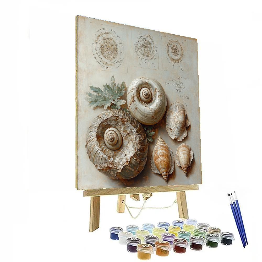 Leonardo Da Vinci Inspired Fossil Constellation Study DIY paint by numbers