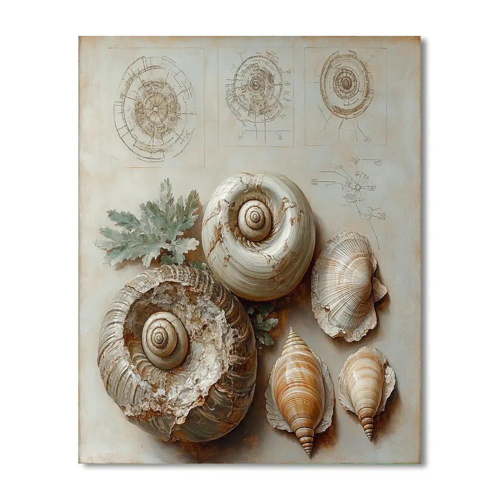 Leonardo Da Vinci Inspired Fossil Constellation Study DIY paint by numbers