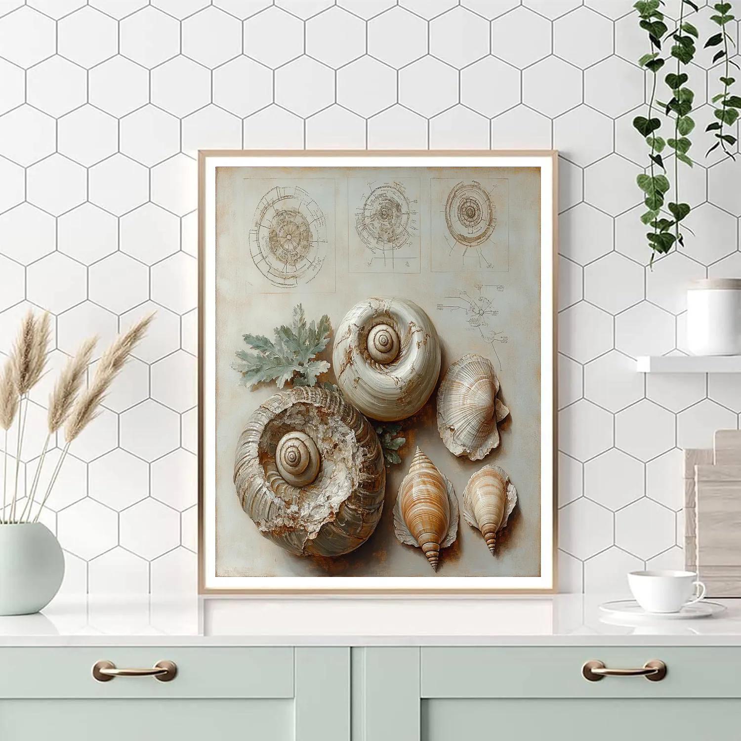 Leonardo Da Vinci Inspired Fossil Constellation Study DIY paint by numbers