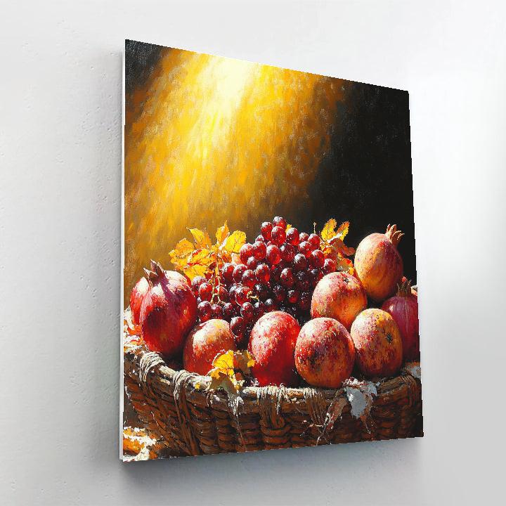 Caravaggio Inspired Decaying Fruit Basket Paint by numbers kits