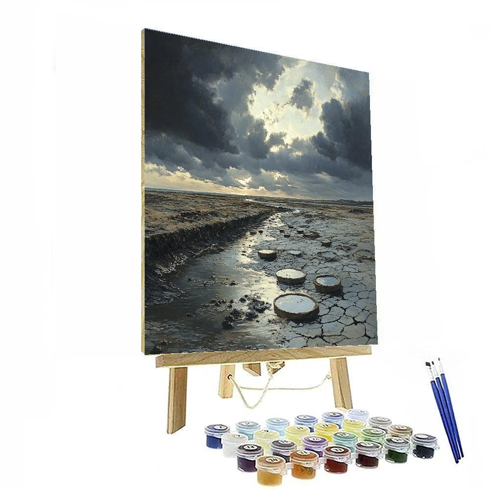 Francisco Goya Inspired Ashen Plain Under Gathering Clouds Painting by numbers kit