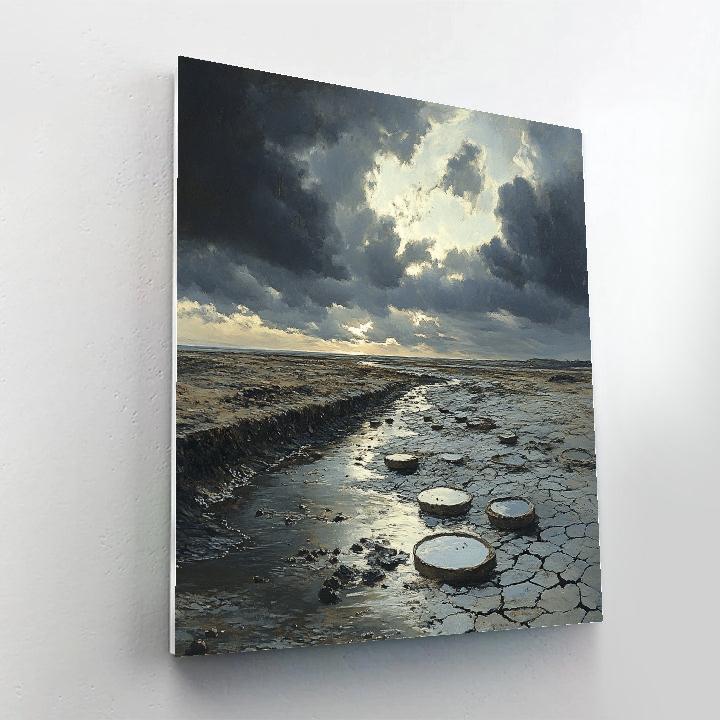 Francisco Goya Inspired Ashen Plain Under Gathering Clouds Painting by numbers kit