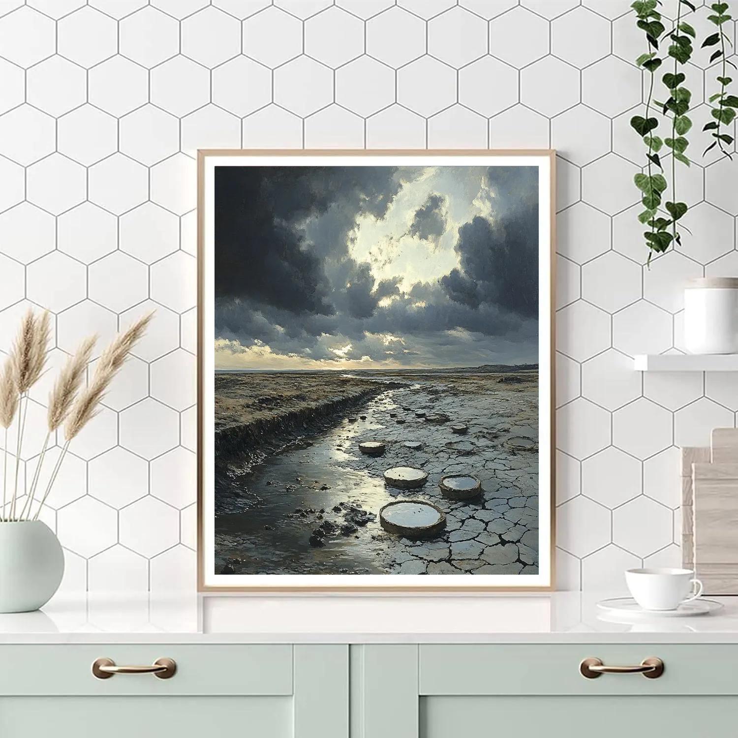 Francisco Goya Inspired Ashen Plain Under Gathering Clouds Painting by numbers kit