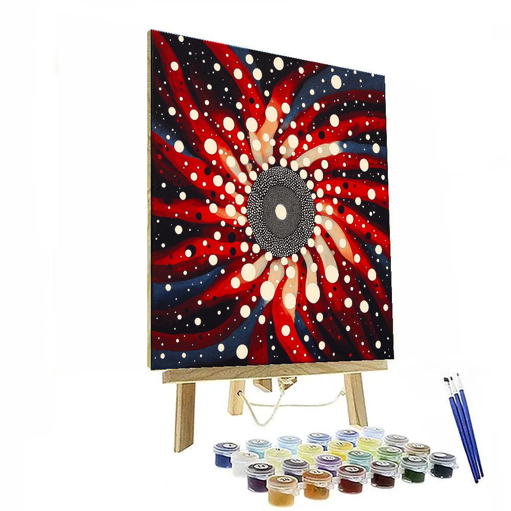 Yayoi Kusama Inspired Cosmic Infinity painting number kit